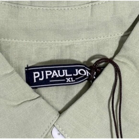 P.J. Paul Jones Shirt Casual Button Down Short Sleeve XL Cotton Viscose - Picture 3 of 8